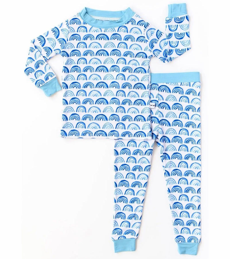 Little Sleepies Two-Piece Pajama Set - Blue Rainbows