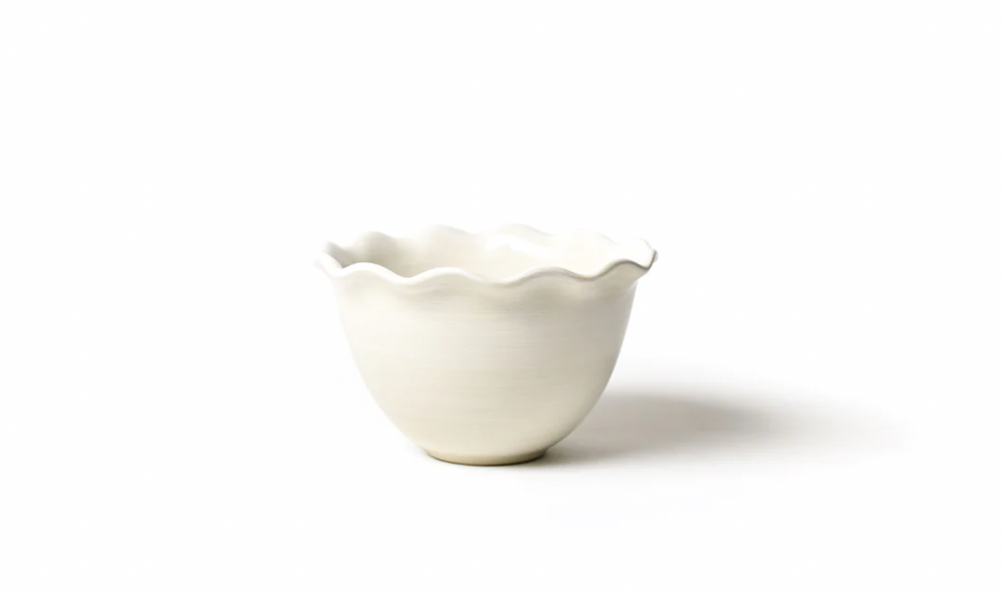 Coton Colors Signature White 6in Ruffle Bowl