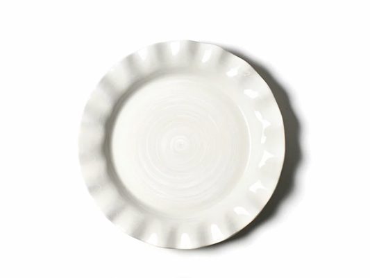 Coton Colors Signature White Ruffle Dinner Plate