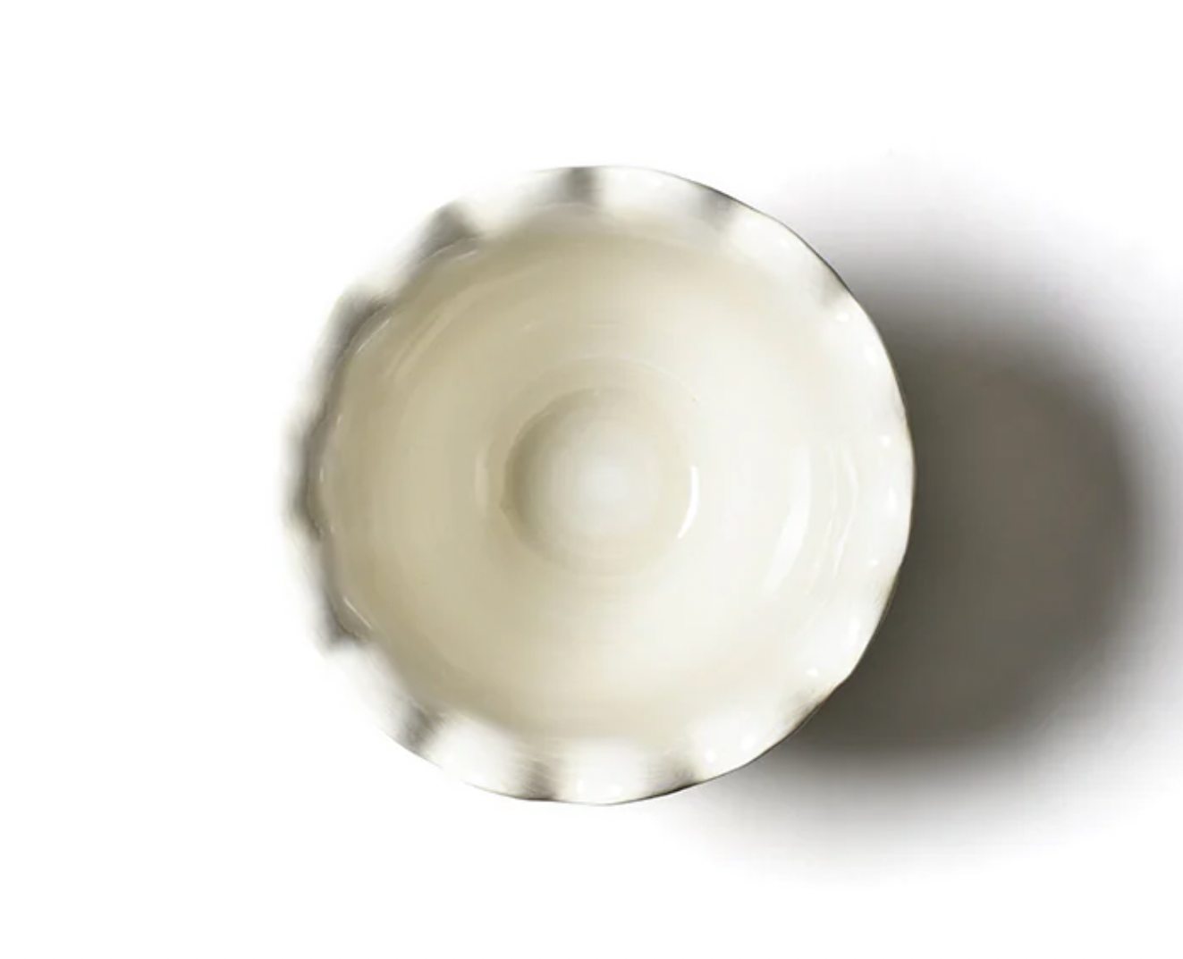 Coton Colors Signature White 9in Ruffle Bowl
