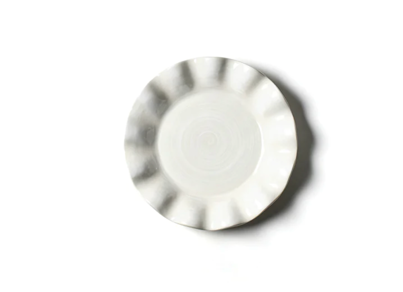 Coton Colors Signature White Ruffle Salad Plate