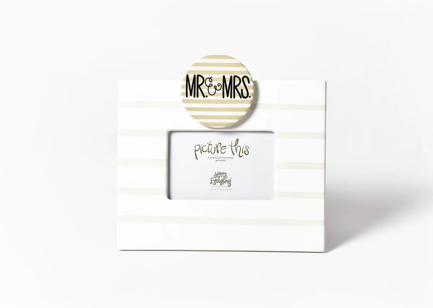 Happy Everything White Stripe Mini Frame