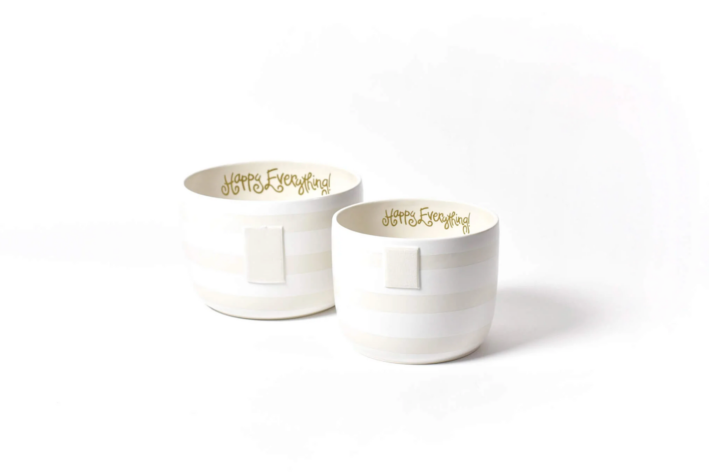 Happy Everything White Stripe Mini Bowl