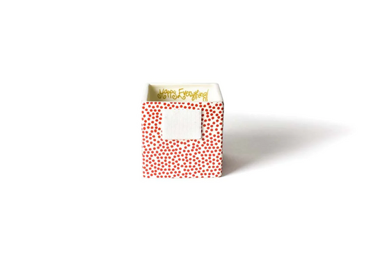 Happy Everything Red Small Dot Mini Nesting Cube-Small