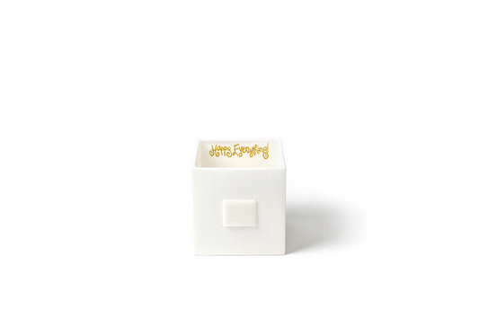 Happy Everything White Small Dot Mini Nesting Cube-Medium