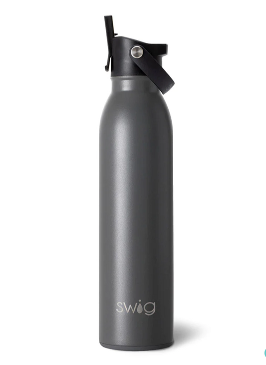 Swig Grey Flip + Sip Water Bottle (20oz)