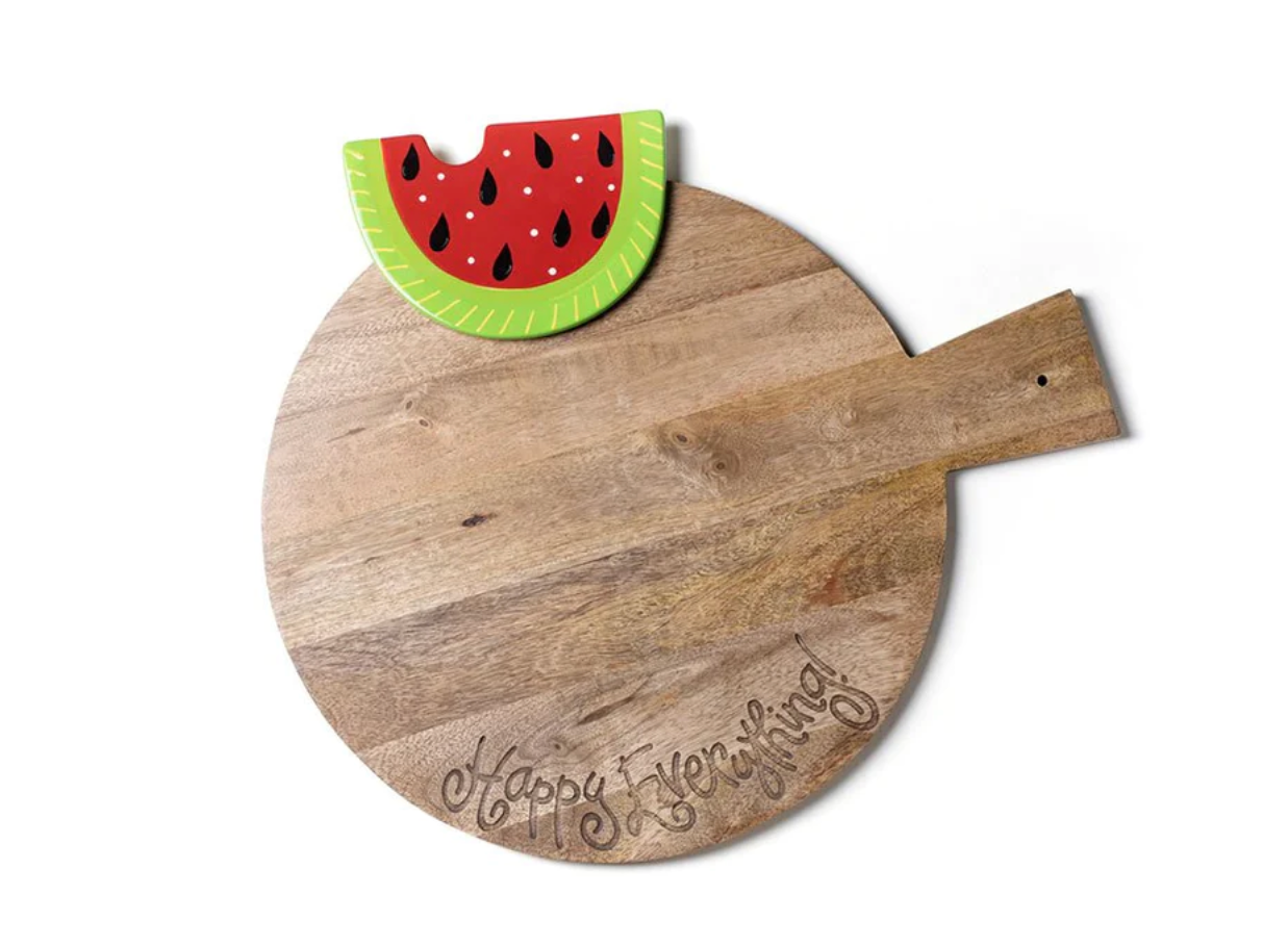 Happy Everything Wood Serving Board