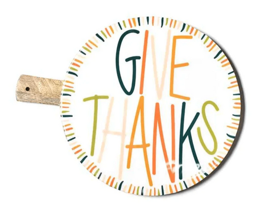 Coton Colors Give Thanks Wooden Round Board